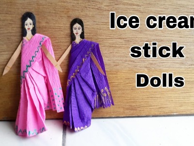 How to make Ice cream stick Dolls.DIY dolls.Best out of waste