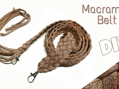 How to make Macrame Belt Tutorial - EASY  Bag Belt Making