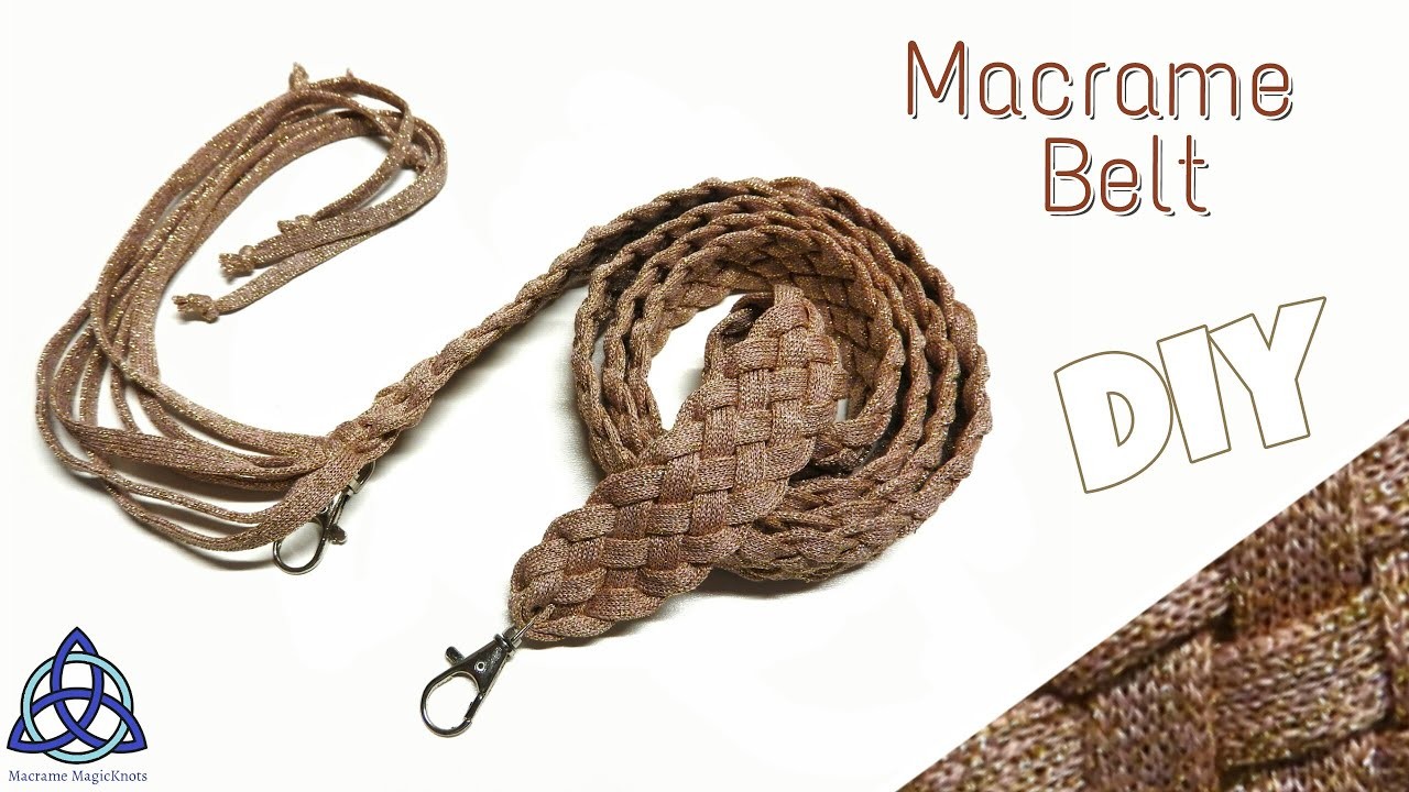 How to make Macrame Belt Tutorial - EASY Bag Belt Making