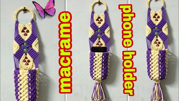 How to make macrame cell phone holder easy and simple tutorial ????