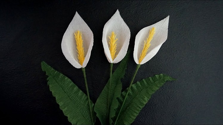 How to make paper calla lily - Easy and quick paper flowers crepe