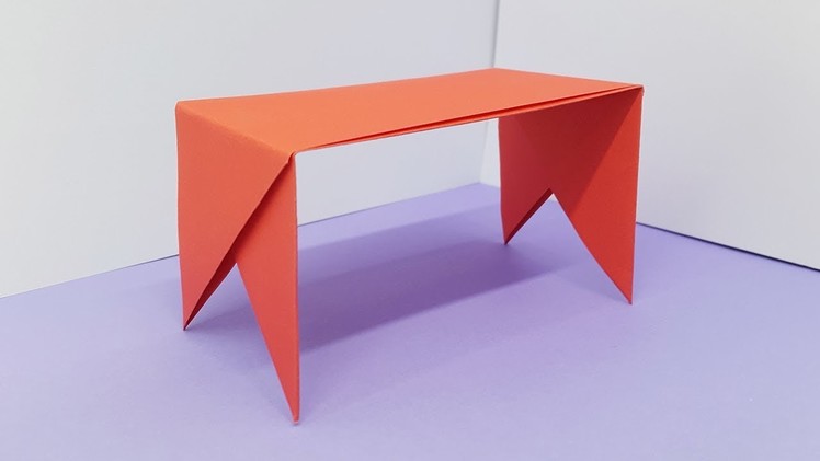 How to make Paper Table - Origami Table easy making tutorial