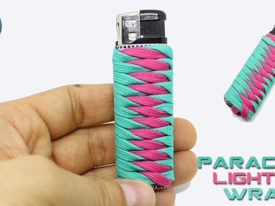 How to make Paracord Lighter Holder Fast and Easy - Paracord Lighter Wrap 2 colors DIY