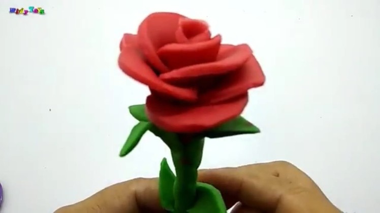 How to Make Play Doh Red Rose    Widy Toys