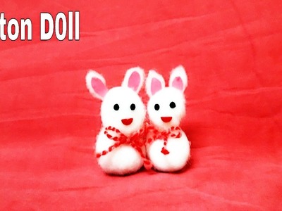 How to make Rabbit with Cotton #easy cotton doll #Rabbit #Bunny #cotton doll making