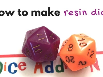 How to make resin dice