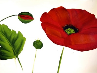How to Paint a Large Red Poppy -Easy and Fun!