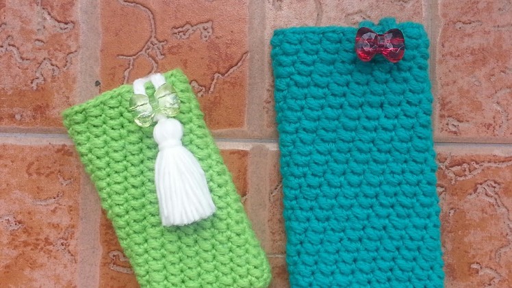 Left-handed Version | How to crochet Phone Pouch with Button