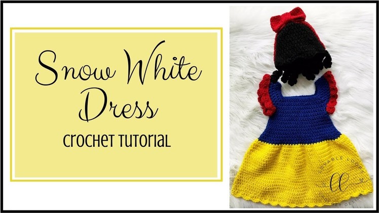 Part 1: Snow White Princess Dress Crochet Tutorial Video | Baby Princess Costume Tutorial