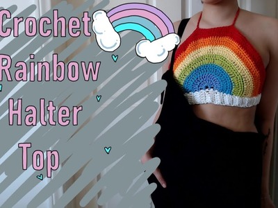 Rainbow Halter Top | Tutorial DIY