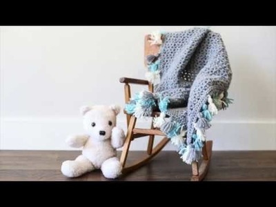 Simple Crochet Tassel Edge Throw