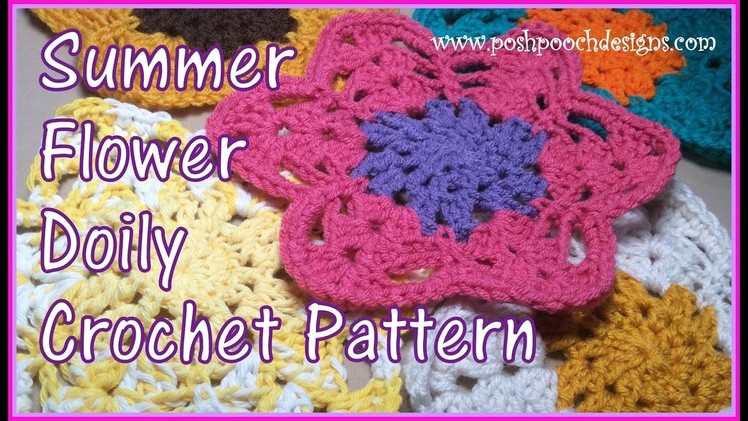 Summer Flower Doily Crochet Pattern