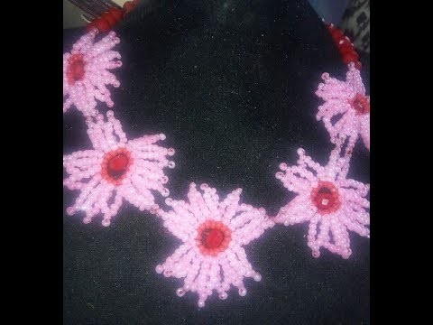 Tutorial on how to make this beaded jewelry necklace.