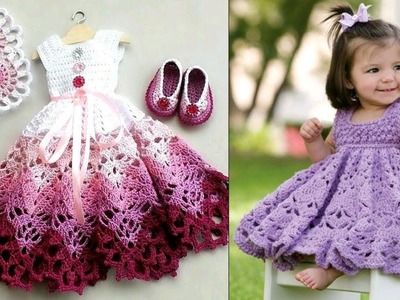 Very Beautiful Crochet Baby Frocks Collections || New Trendy Collection of Crochet Baby Frocks