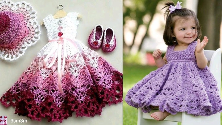 Very Beautiful Crochet Baby Frocks Collections || New Trendy Collection of Crochet Baby Frocks