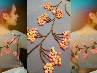 3d creative and innovative idea to design on blouse. kurti. chudidhar