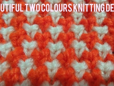 Beautiful two colours knitting design.