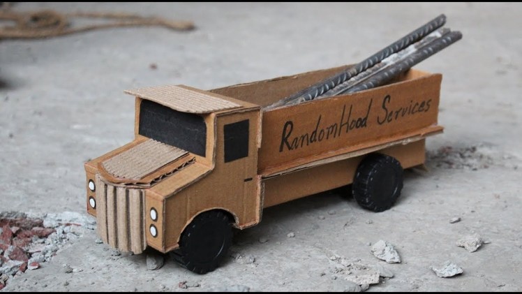 Cardboard Truck Container - How to make cardboard toys.