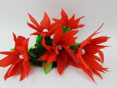 Decoration crepe paper flowers DIY Dekoration Blumen