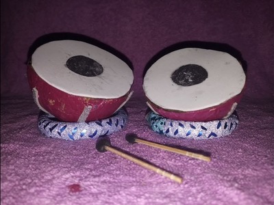 DIY Dhol.Tabla from Coconut shell | How to make a Toy Drum