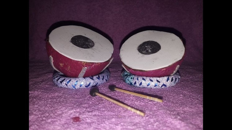 DIY Dhol.Tabla from Coconut shell | How to make a Toy Drum