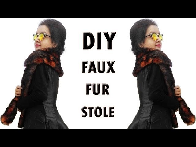 DIY Faux Fur Stole. Muffler - How to make a Muffler or Stole (Hindi)