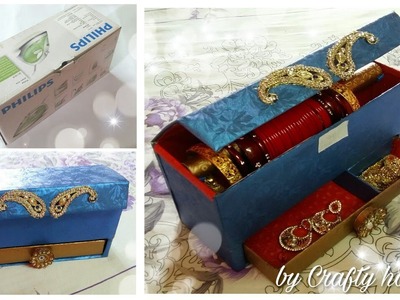 DIY|| how to make bangle box with drawer at home|| best reuse idea.