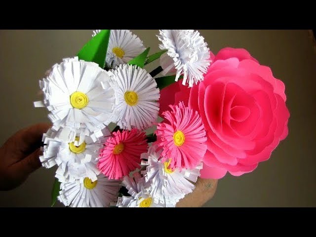 DIY. How to Make Realistic Paper Rose. Flower Bouquet. Paper Crafts. Handmade Craft. Mother's Day