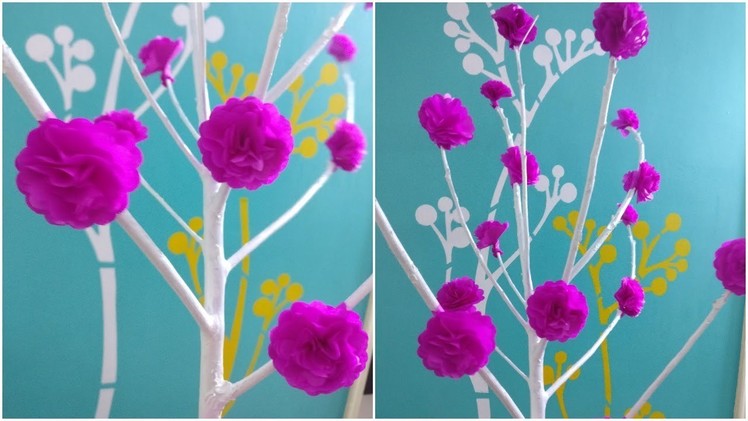 DIY Paper Flower Tree | Easy room decor ideas I DIY home decorations | DIY Branch | Anshu's Passion