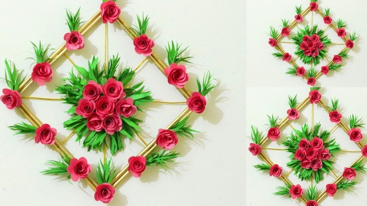 DIY. Simple Home Decor - Paper Flower Wall Decorations - Easy Wall Decoration Ideas