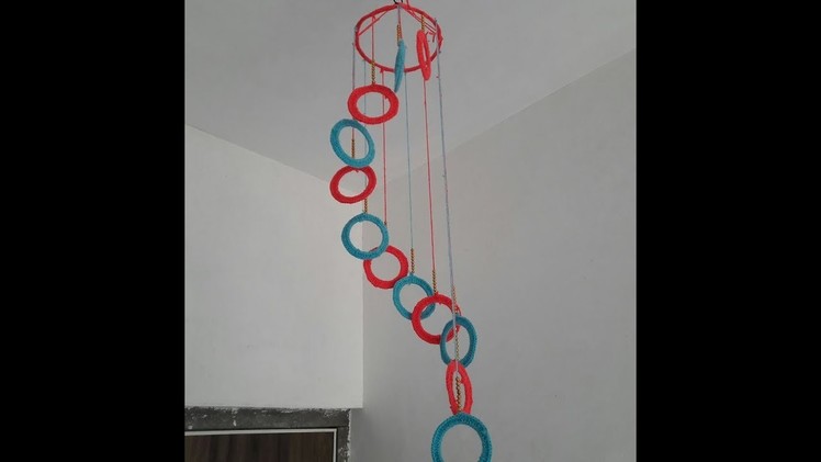 DIY WALL HANGING HOME DECORETION || DIY HOW TO MAKE WALL HANGING DECOR FROM WASTE BANGLES WOOLEN