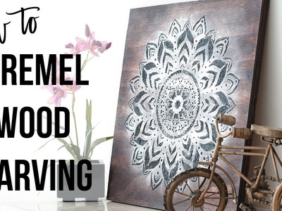Dremel Wood Carving - How to make a Mandala Wall Art