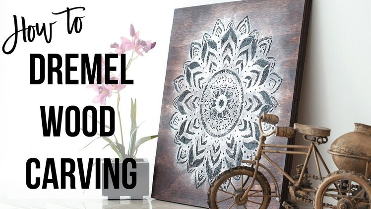 Dremel Wood Carving - How to make a Mandala Wall Art