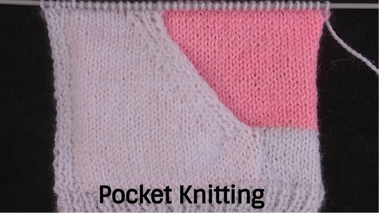 Easy Pocket knitting for cardigan & Jacket- Type 2 (फंदे उठाकर)