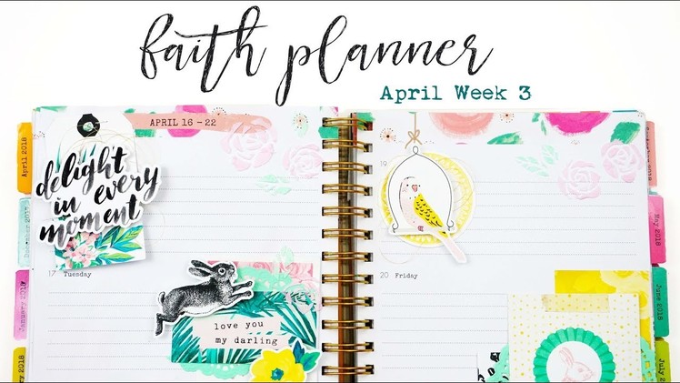 Faith Planner | April Week 3 | Paper Layering & Mixed Media