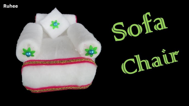 HM Make sofa chair with cotton and sweets box* How to make cotton sofa