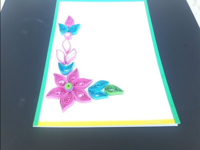 How to make 3d Greeting Quilling Card - DIY Paper Crafts - Birthday Gift Card Ideas # 65