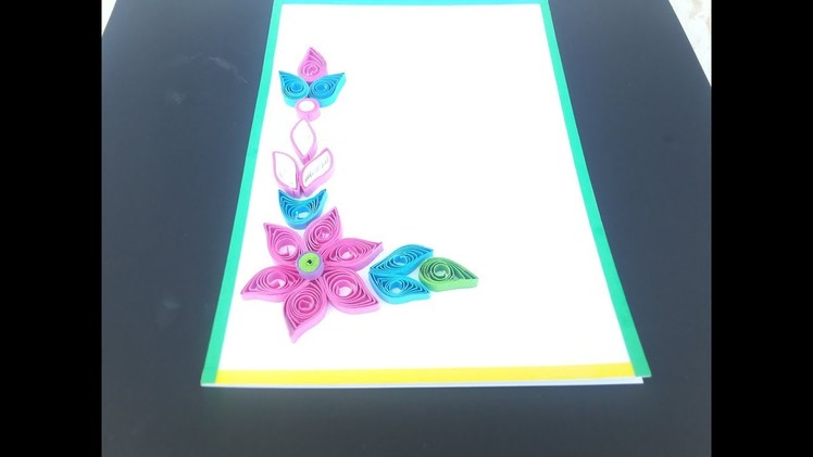 How to make 3d Greeting Quilling Card - DIY Paper Crafts - Birthday Gift Card Ideas # 65