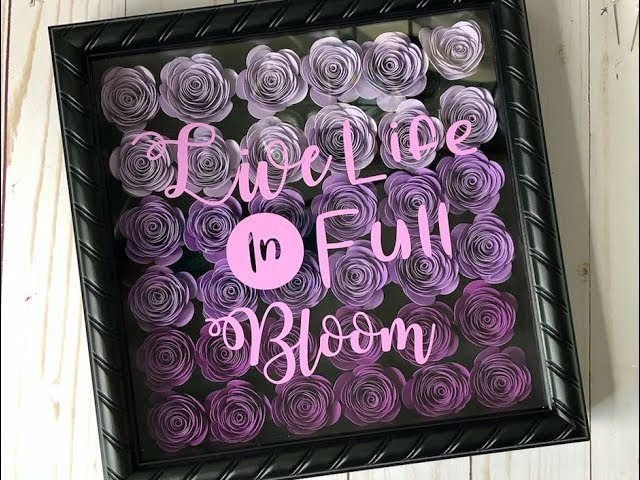 How To Make a 3D Paper Flower Shadow box with Cricut