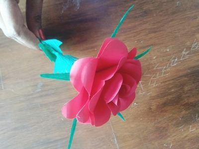 How to make a beautiful Rose flower using peper.
