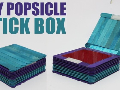 How to make a box with popsicle sticks - DIY jewellery box with ice cream sticks