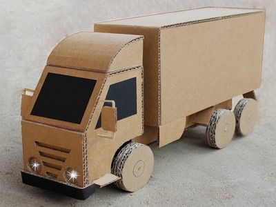 How to Make a Container Truck From Cardboard at Home