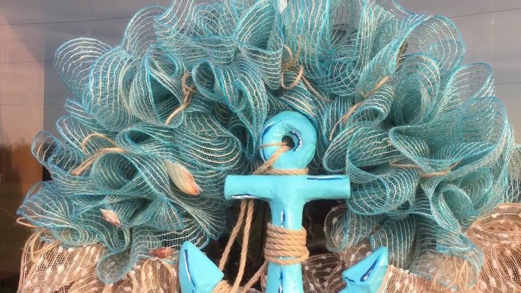 How to Make a Mesh Nautical - Beach Wreath for Door or Wall