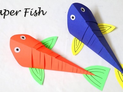 How to Make a Moving Paper Fish | Easy Paper Crafts for Kids