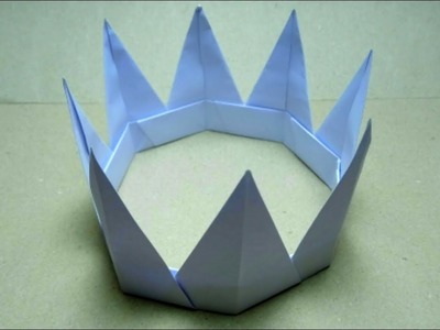 How to make a paper crown with your own hands.Origami crown