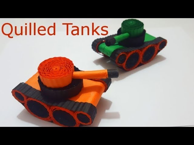 How to make a paper quilling Army Tank