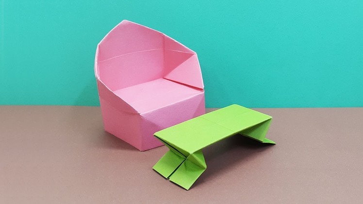How to make a Paper Sofa (Single) easy - DIY Paper Crafts