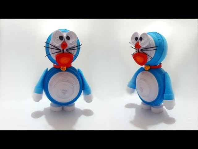 How to make a quilled doraemon, paper doraemon 3D