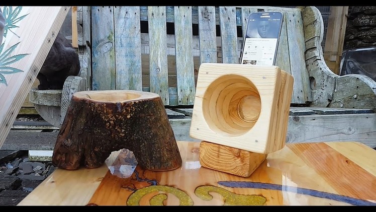 How to make a Smartphone Cone Speaker from Wood Pallets with no Lathe!