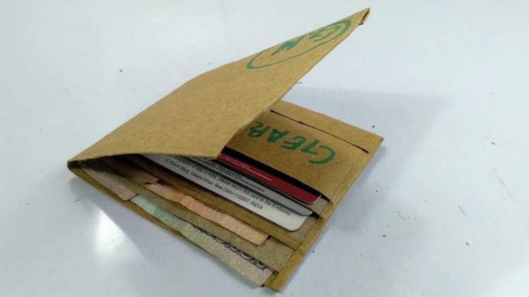 How to make a wallet from cardboard.